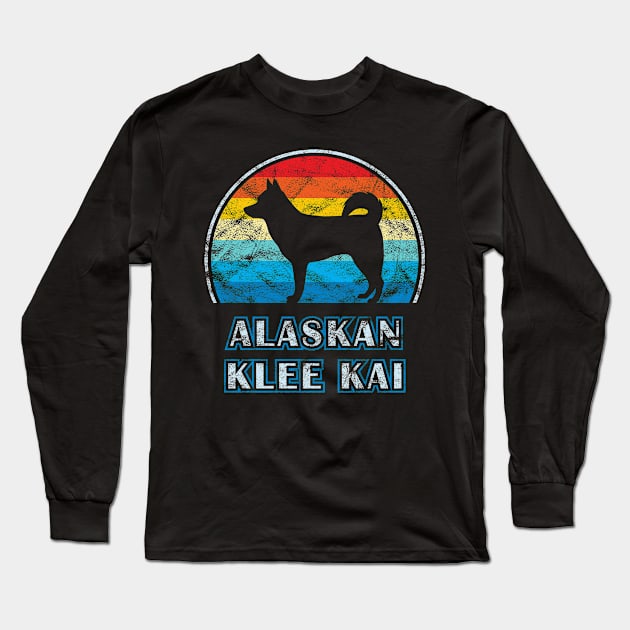 Alaskan Klee Kai Vintage Design Dog Long Sleeve T-Shirt by millersye